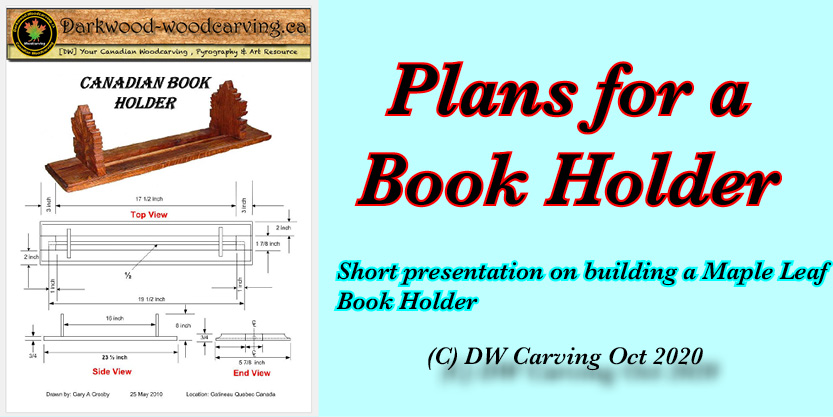 Carved Maple Leaf Book Holder, Free carving lessons, free carving e-books  and free carving tutorials coming soon